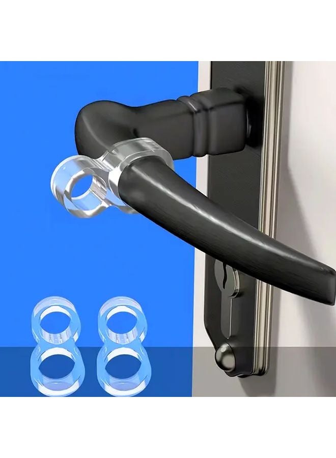 5pcs Silicone Door Stopper Rings Shock Absorbing Wall Protectors Quiet Handle Buffers - Image 1