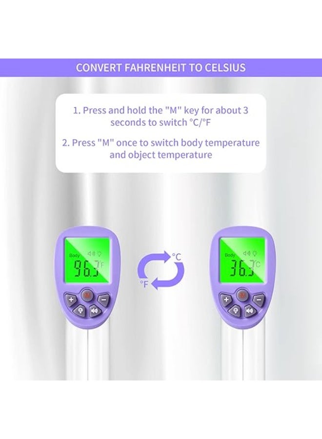 High-Precision Non-Contact Infrared Thermometer - Professional Forehead Temperature Gun for Infants, Children & Adults - Fast & Accurate Reading - Image 2