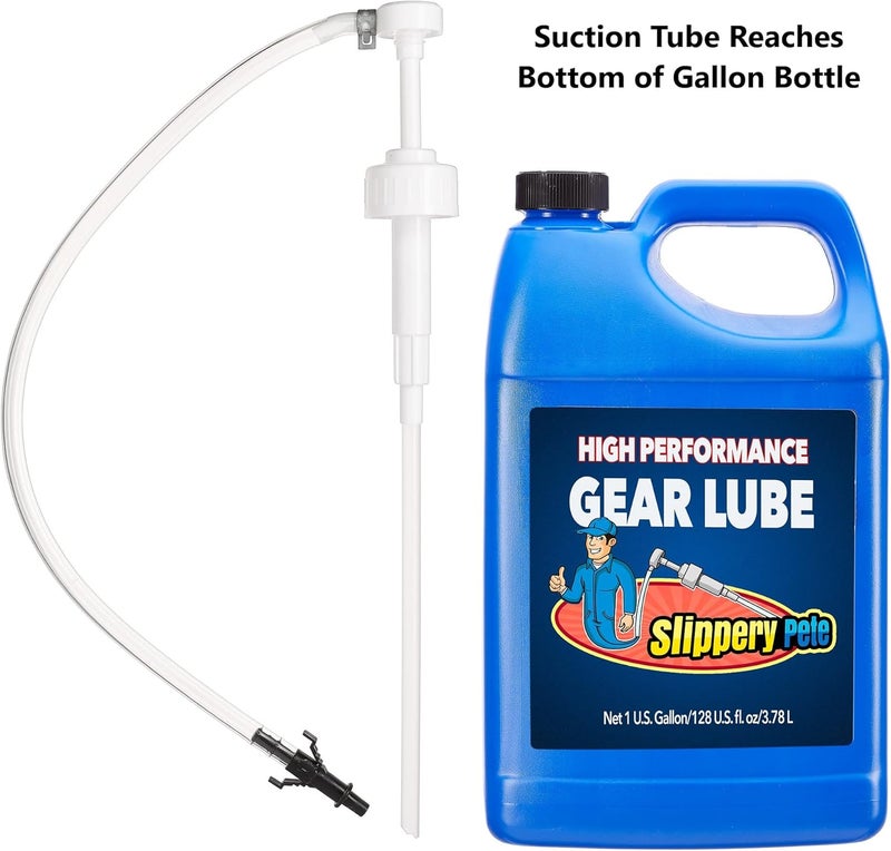 Slippery Pete Fluid Pump for WideMouth Quart Bottles 8cc per Pump Stroke and 3rd Hand Adapter Transfer Gear Oil Transmission and Differential Fluid 38mm - Image 5