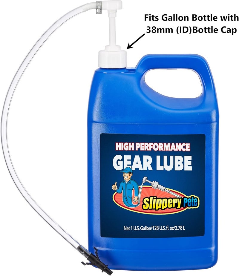 Slippery Pete Fluid Pump for WideMouth Quart Bottles 8cc per Pump Stroke and 3rd Hand Adapter Transfer Gear Oil Transmission and Differential Fluid 38mm - Image 4
