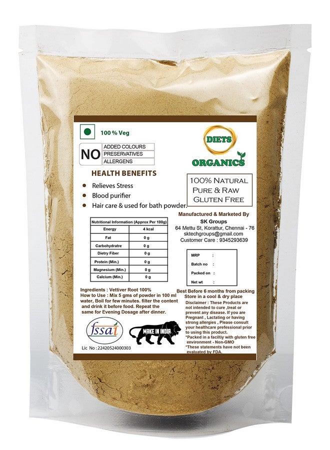 Diets Organics Vetiver Roots Powder | Valak | Iruvelli powder -25 Gms pack of 1 - Image 3