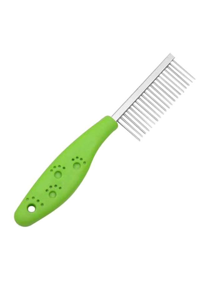 NIBEMINENT 10-Piece Stainless Pet Grooming Comb Set Green/Silver