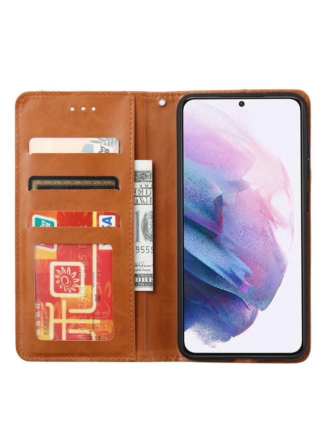 اس-توب جراب لهاتف Samsung Galaxy S23+ 5G، جراب هاتف جلدي قابل للطي أفقيًا، بملمس جلدي - Image 4