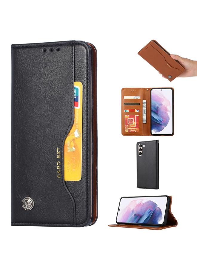 اس-توب جراب لهاتف Samsung Galaxy S23+ 5G، جراب هاتف جلدي قابل للطي أفقيًا، بملمس جلدي - Image 1