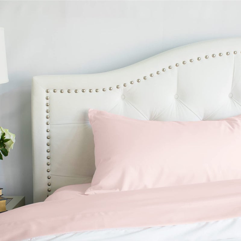 PeachSkinSheets PeachSkinSheets Cotton Candy Pink Sheet Set - 1500tc Level of Softness - Extra Soft Cooling Sheets for Hot Sleepers and Night Sweats - Split Head King Size (36"" Split)  - Image 1