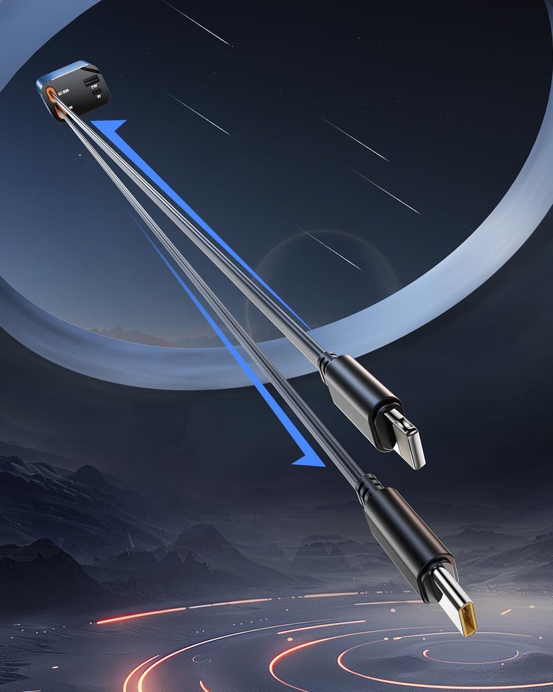 SUPERONE [2024 Upgraded] 4 in 1 Retractable Car Charger, SUPERONE Smaller Fast Car Phone Charger 69W with Cord, USB C and iPhone Car Charger Adapter, Compatible iPhone 17/17 Pro Max/16/15/14/13, Sumsung - Image 3