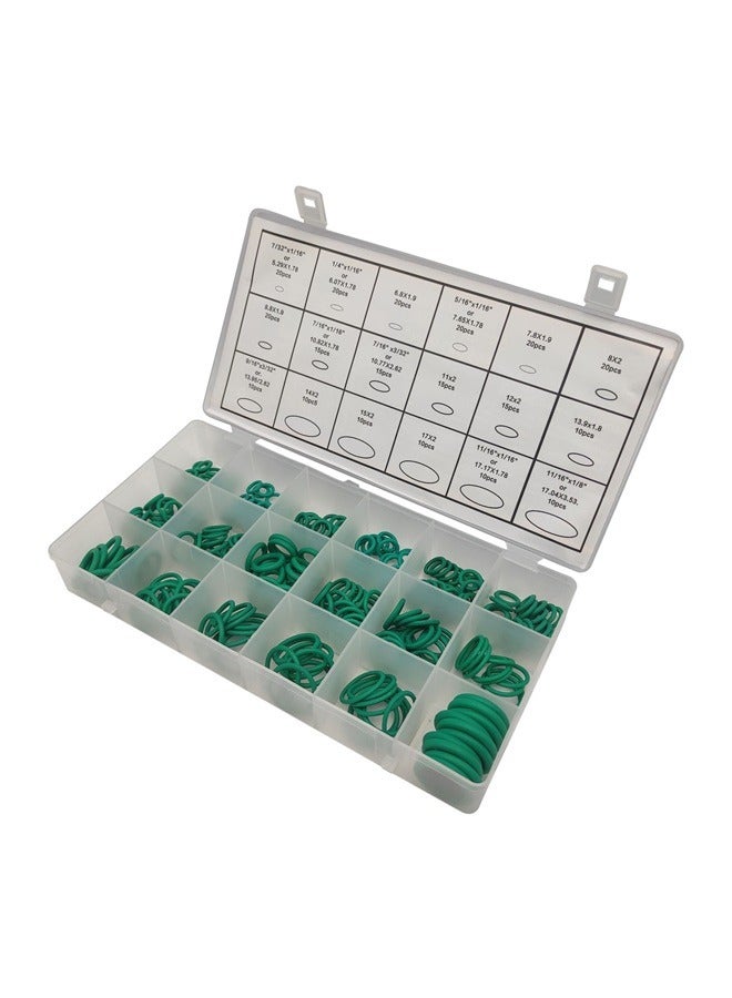 270-Piece Assortment Air Conditioning O Ring Set，270 Pieces Seal Gasket Washer,O Ring Assortment Set Kit,Car Air Conditioning AC O Ring Kit,Sealing ORings Gasket Assortment Set,Rubber Washer Orings for A/C Professional Plumbing - Image 1