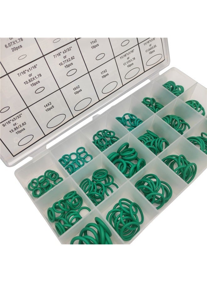270-Piece Assortment Air Conditioning O Ring Set，270 Pieces Seal Gasket Washer,O Ring Assortment Set Kit,Car Air Conditioning AC O Ring Kit,Sealing ORings Gasket Assortment Set,Rubber Washer Orings for A/C Professional Plumbing - Image 2