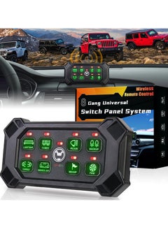 Generic Wireless 8 Gang Switch Panel, Remote Control Switch Pod with Toggle Momentary Pulsed Waterproof Universal Circuit Control Relay System Box for Off Road Truck Jeep Boat SUV UTV ATV Camper  - Image 1