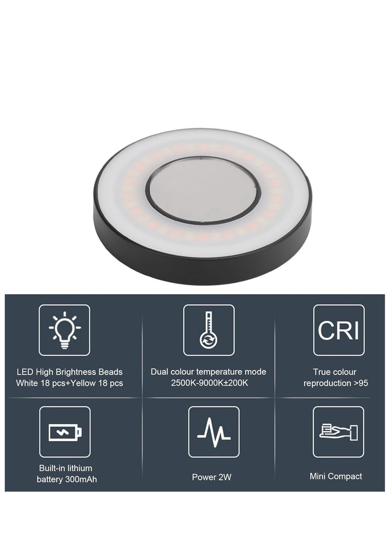 MOXOM Photography Fill Light 120 LED 3000mAh 6 Color Cards, Selfie Light USB Rechargeable for Photo & Video with Front Back Clip for Phones Laptops Makeup TikTok Stream - Image 2