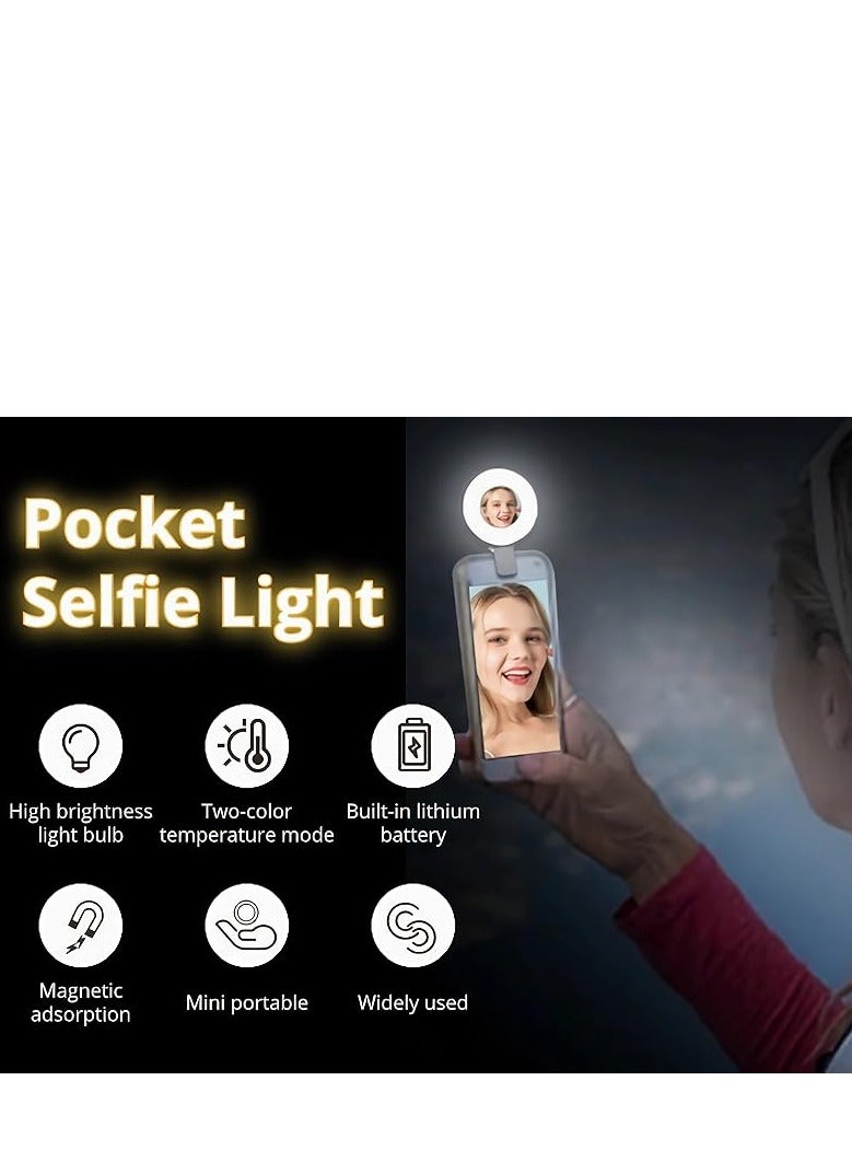 MOXOM Photography Fill Light 120 LED 3000mAh 6 Color Cards, Selfie Light USB Rechargeable for Photo & Video with Front Back Clip for Phones Laptops Makeup TikTok Stream - Image 3