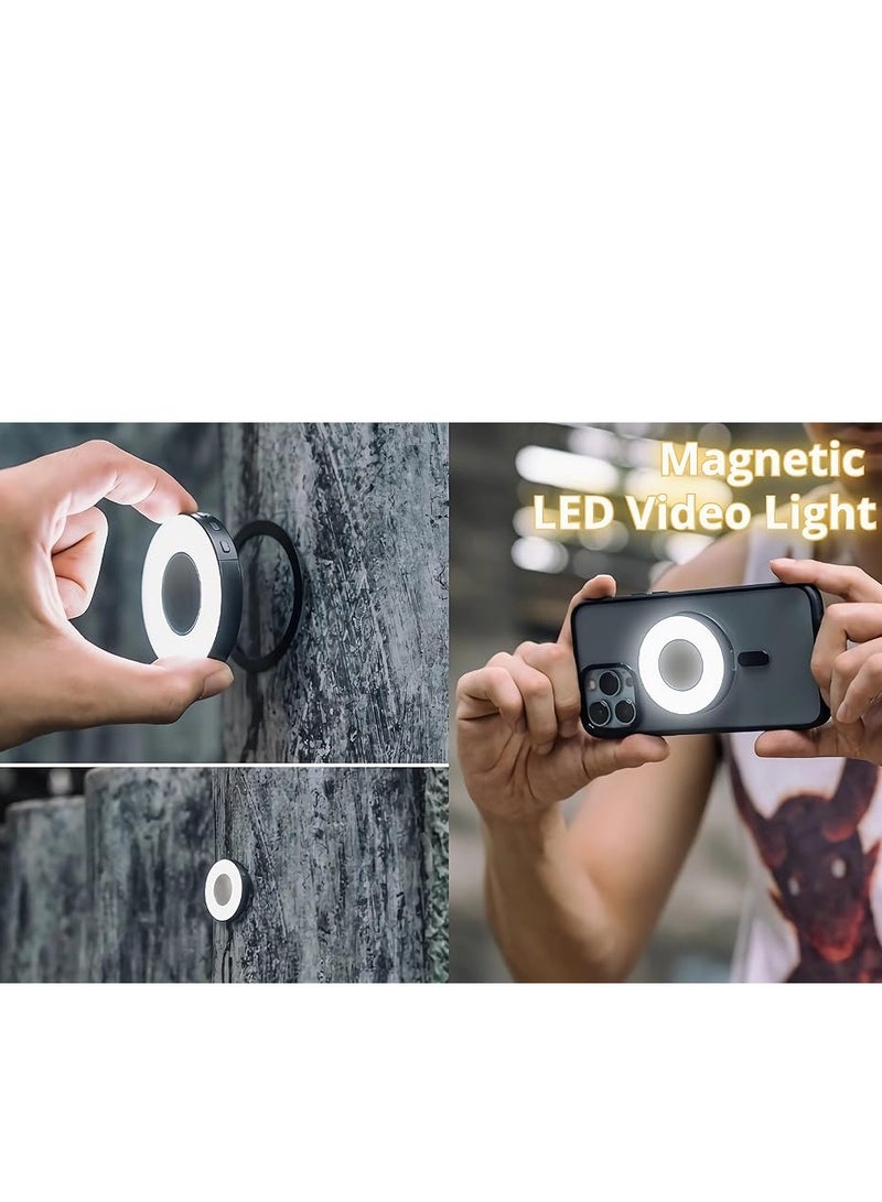 MOXOM Photography Fill Light 120 LED 3000mAh 6 Color Cards, Selfie Light USB Rechargeable for Photo & Video with Front Back Clip for Phones Laptops Makeup TikTok Stream - Image 4