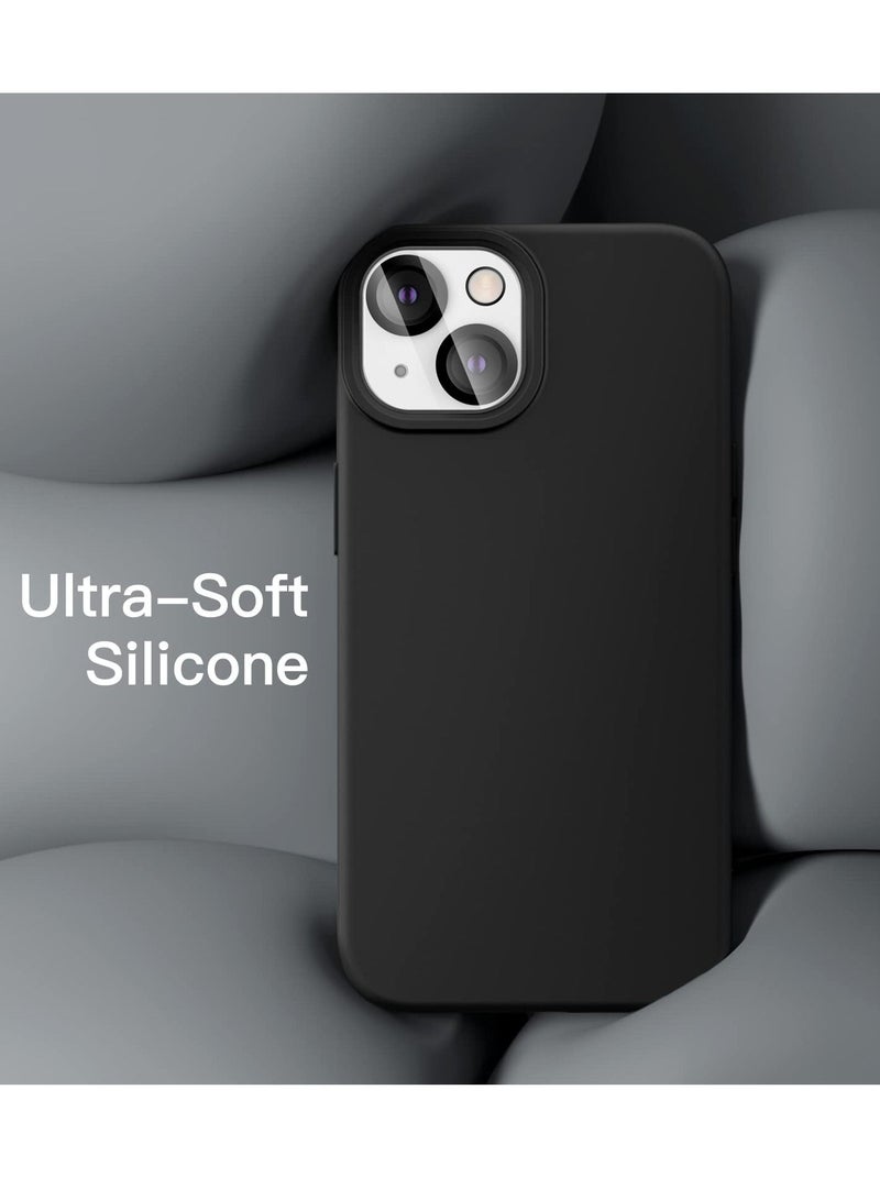 BORTONY iPhone 14 Plus Cover with 2-Pack Screen Protector and 2-Pack Camera Lens Protector Liquid Silicone Shockproof Drop Protection Case 6.7 inch - Image 5