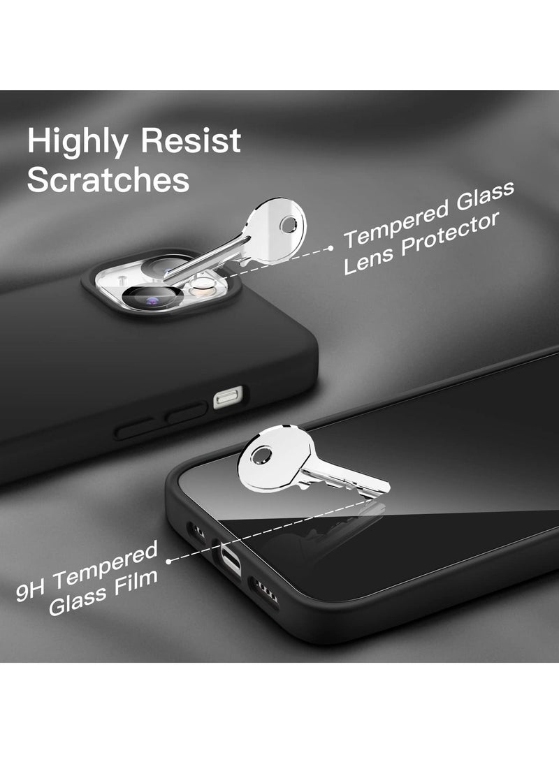 BORTONY iPhone 14 Plus Cover with 2-Pack Screen Protector and 2-Pack Camera Lens Protector Liquid Silicone Shockproof Drop Protection Case 6.7 inch - Image 4