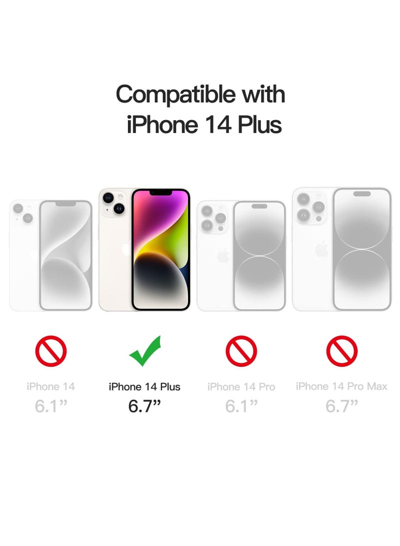 BORTONY iPhone 14 Plus Cover with 2-Pack Screen Protector and 2-Pack Camera Lens Protector Liquid Silicone Shockproof Drop Protection Case 6.7 inch - Image 2