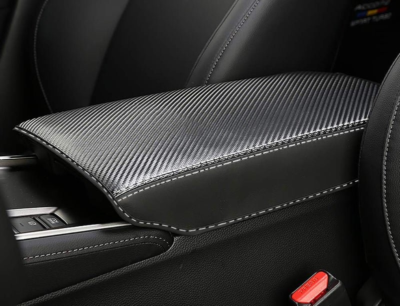 INTGET Car Console Cover for 2020 2021 2022 Honda Accord Accessories 2019 2018 Leather Armrest Cover Middle Arm Rest Dog Seat Protector Interior for Honda Accord Center Console (Carbon Fiber Texture) - Image 1
