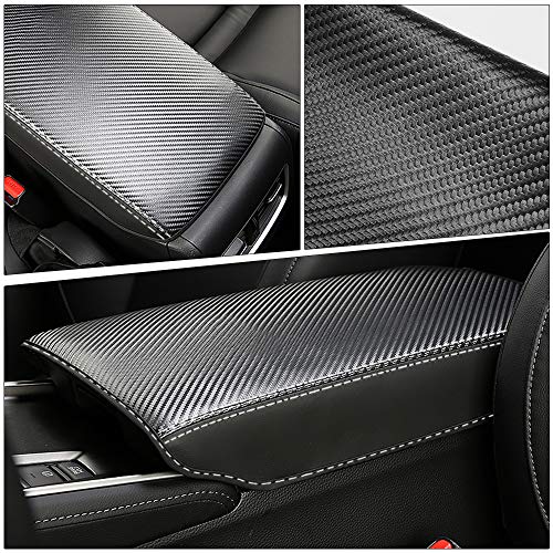 INTGET Car Console Cover for 2020 2021 2022 Honda Accord Accessories 2019 2018 Leather Armrest Cover Middle Arm Rest Dog Seat Protector Interior for Honda Accord Center Console (Carbon Fiber Texture) - Image 5