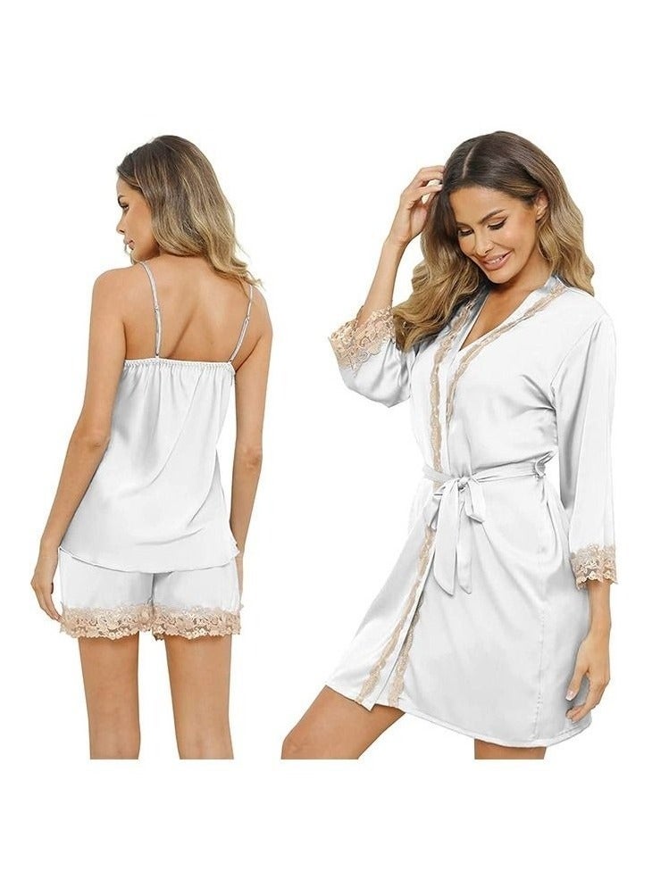 NIBEMINENT 5-Pack Women's Pyjama Set Sling with Chest Pad Nightdress Sweet Sleepwear Home Wearing Clothes Suits Ladies Floral Printing Nightwear Lingerie Robe Underwear Shorts Summer Spring - Image 4