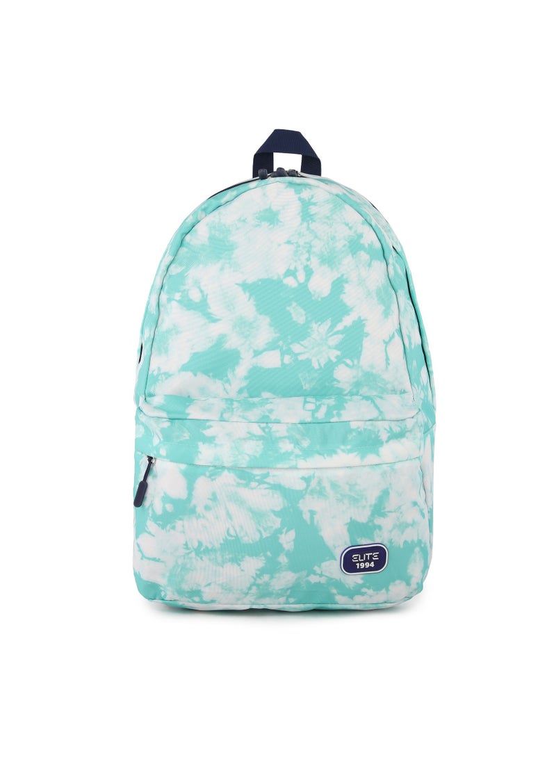 Elite - Elite Unisex Printed School Bags 3 Pocket With Laptop Pocket - 17inch - White / Mint Green - No:GS 223 - Image 1