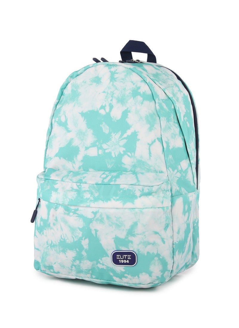 Elite - Elite Unisex Printed School Bags 3 Pocket With Laptop Pocket - 17inch - White / Mint Green - No:GS 223 - Image 1