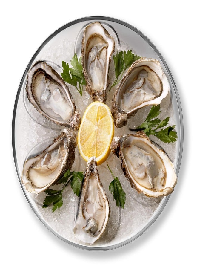 Outset Oyster Tray, 6 Slots and Condiment Cup - Image 1