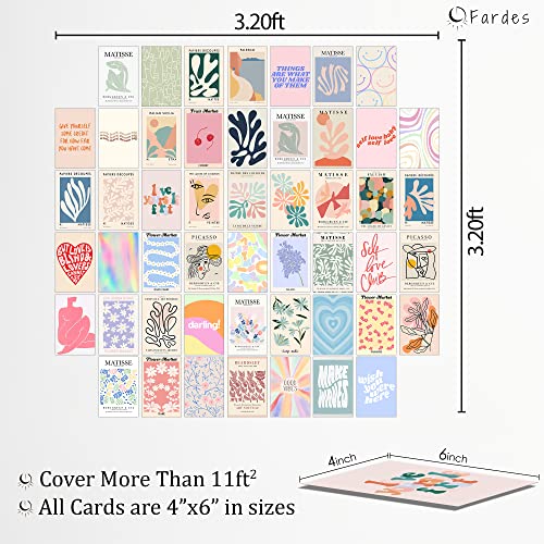 Fardes Aesthetic Room Decor, 50pcs Danish Pastel Prints for Wall Decor, Wall Collage Kit Aesthetic Pictures for Dorm Decor, Teen Girls Preppy Bedroom Decor - Image 5