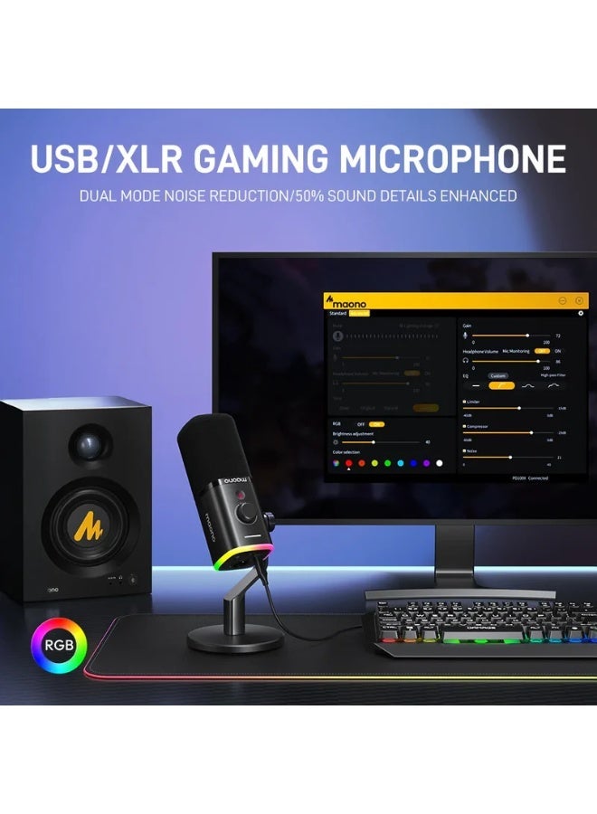 ماونو PD100X ميكروفون دايناميك USB/XLR – أسود كابل الـ XLR غير مرفق - Image 5