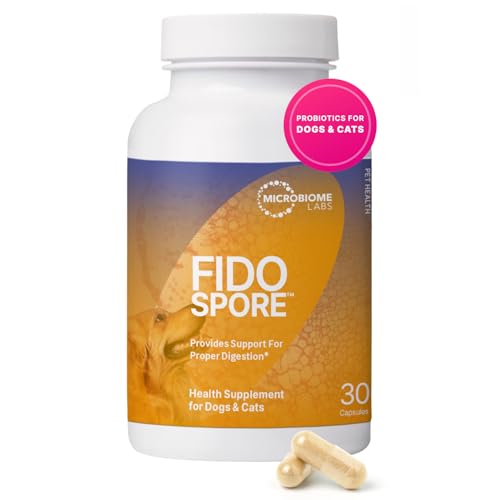 Microbiome Labs Fidospore - Dog Probiotics for Digestive Health & Immune Support - Spore-Forming Pet Probiotics for Dogs & Cats Gut Health - Flavored with Grass Fed Beef Liver (30 Capsules) - Image 1