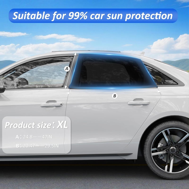 Vincona Car Window Shades XL - Universal Fit for Most Vehicles - Image 3