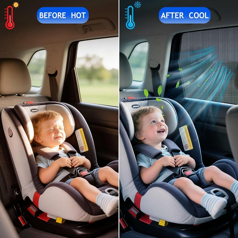 Vincona Car Window Shades XL - Universal Fit for Most Vehicles - Image 2