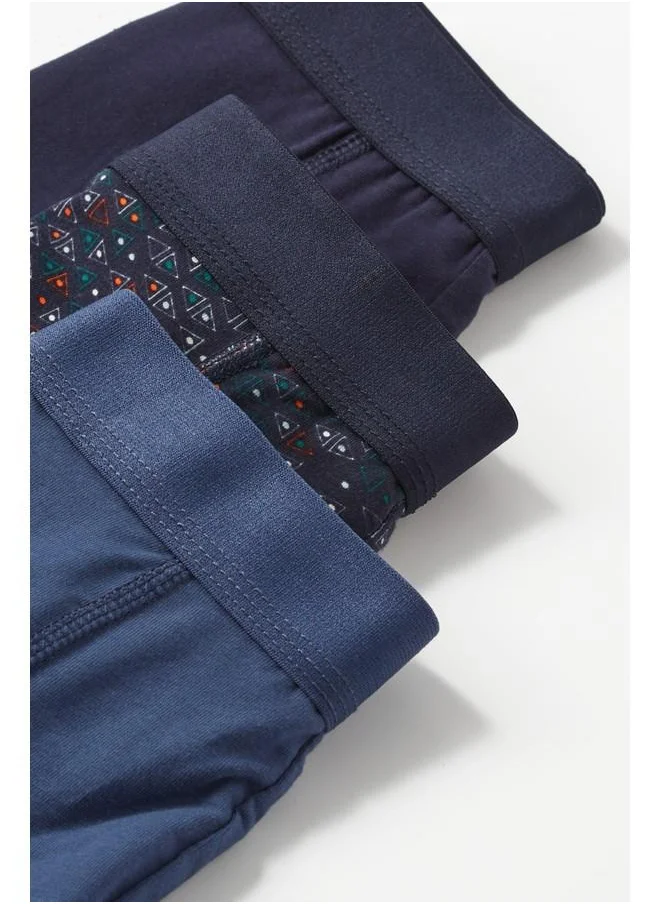 JUNE June Men 3-Pack Boxer Navy - Multicolor - Indigo