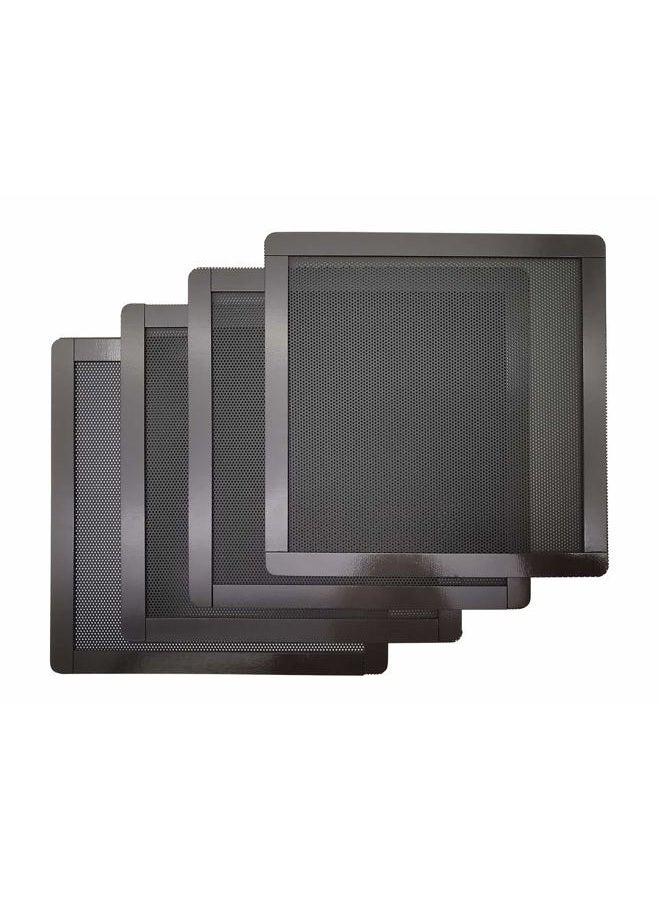 Fuhengli 140mm PC Computer Case Fan Magnetic Frame Dust Filter Screen Dustproof Case Cover, Ultra Fine PVC Mesh, Black Color - 4 Pack - Image 1