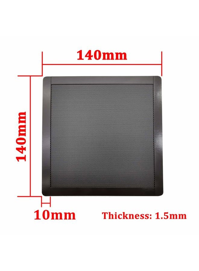 Fuhengli 140mm PC Computer Case Fan Magnetic Frame Dust Filter Screen Dustproof Case Cover, Ultra Fine PVC Mesh, Black Color - 4 Pack - Image 2