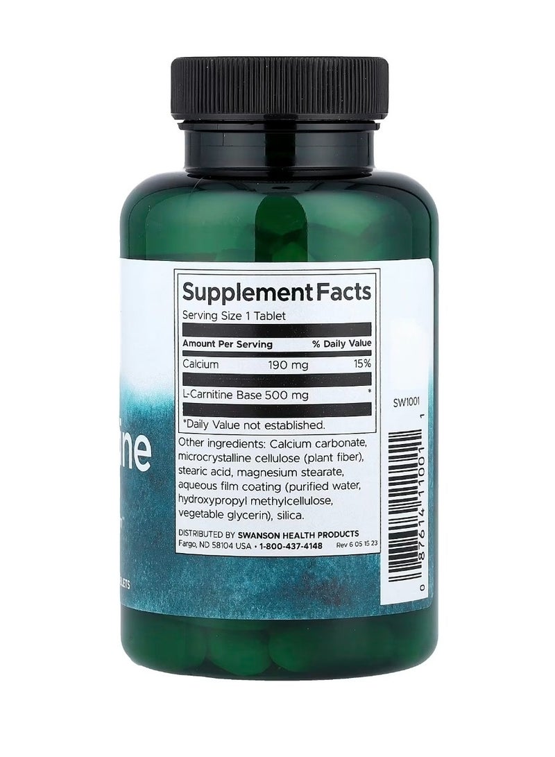 SWANSON L-Carnitine 100 Tablets - Image 2