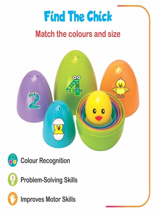Space Enterprises Play n Grow 25-Piece Gift Set – Educational Toddler Toys for 12-36 Months, Stacking Cups, Ball Drop Ramp, Nesting Eggs & Hammer Pound Game, Learning Activity Playset for Kids - Image 3