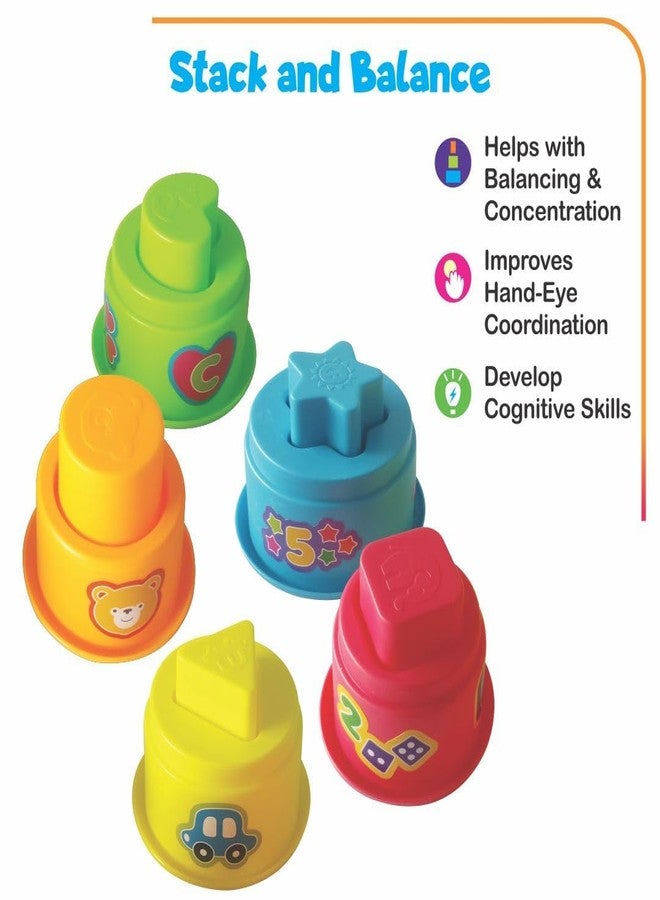 Space Enterprises Play n Grow 25-Piece Gift Set – Educational Toddler Toys for 12-36 Months, Stacking Cups, Ball Drop Ramp, Nesting Eggs & Hammer Pound Game, Learning Activity Playset for Kids - Image 2