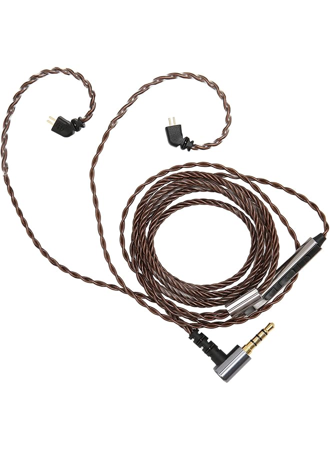 erorex 2 Pin 0.78Mm Cable For Earphone Detachable Earphone Replacement Cable With Mic Ofc Upgrade Right Angle Plug Cable For Kz As10 As06 Zst Zs3 Zs4 Zs5 Zs6 Cca - Image 1