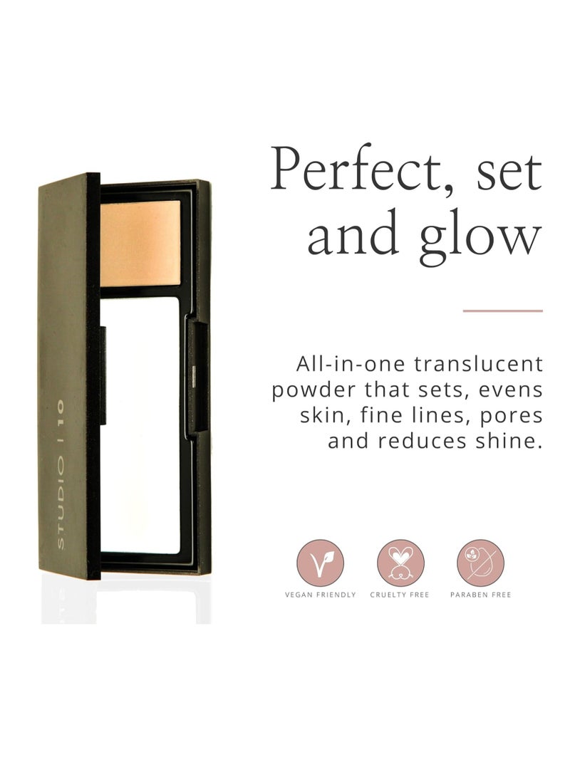 Studio 10 Prime and Perfect Refining Powder Silk Translucent Face Powder Evens out Skin Texture Makeup Setting Powder for Face Reduces Shine and Oiliness and Sets Makeup Matte Powder - Image 2