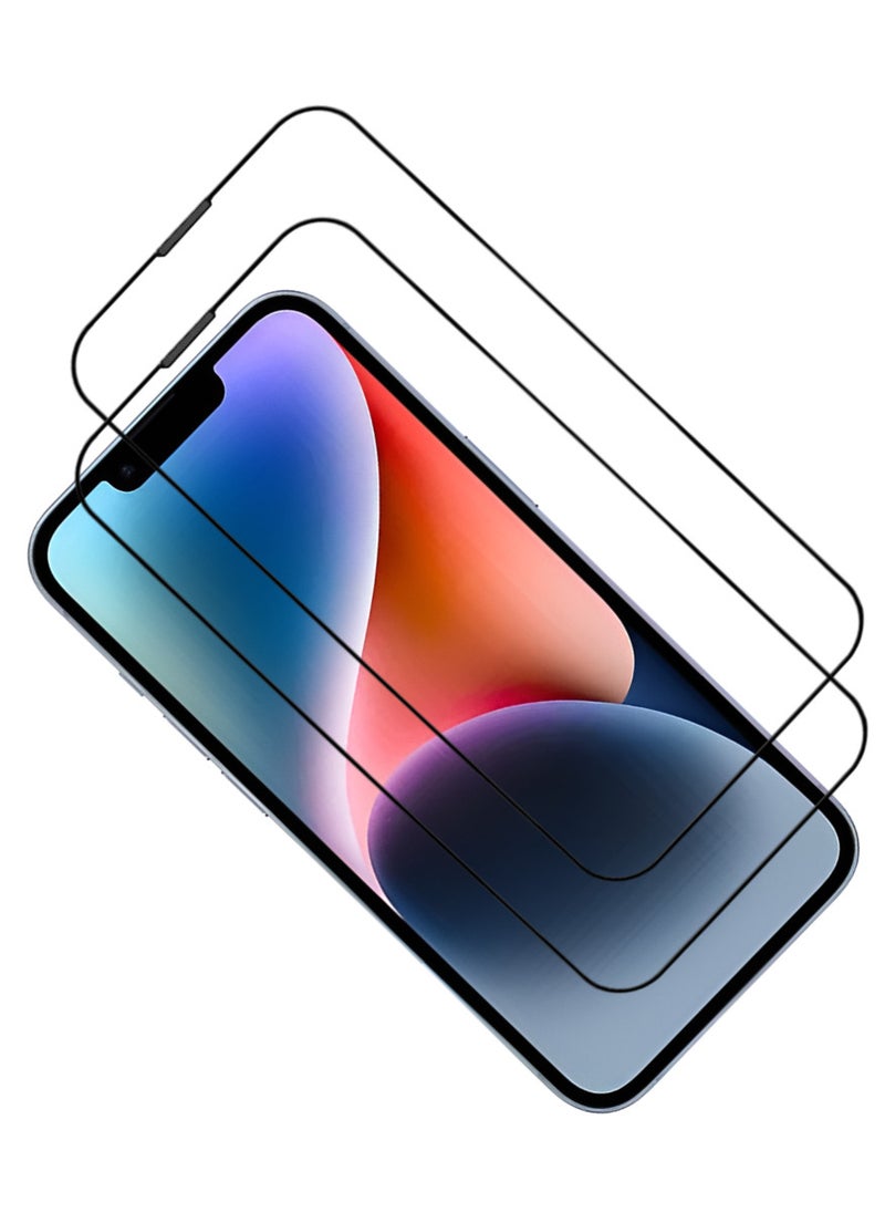 ACLIX 2 Pieces Antistatic ESD Dustproof Premium Quality High Definition Tempered Glass Screen Protector Designed For  iPhone 14 - Image 1