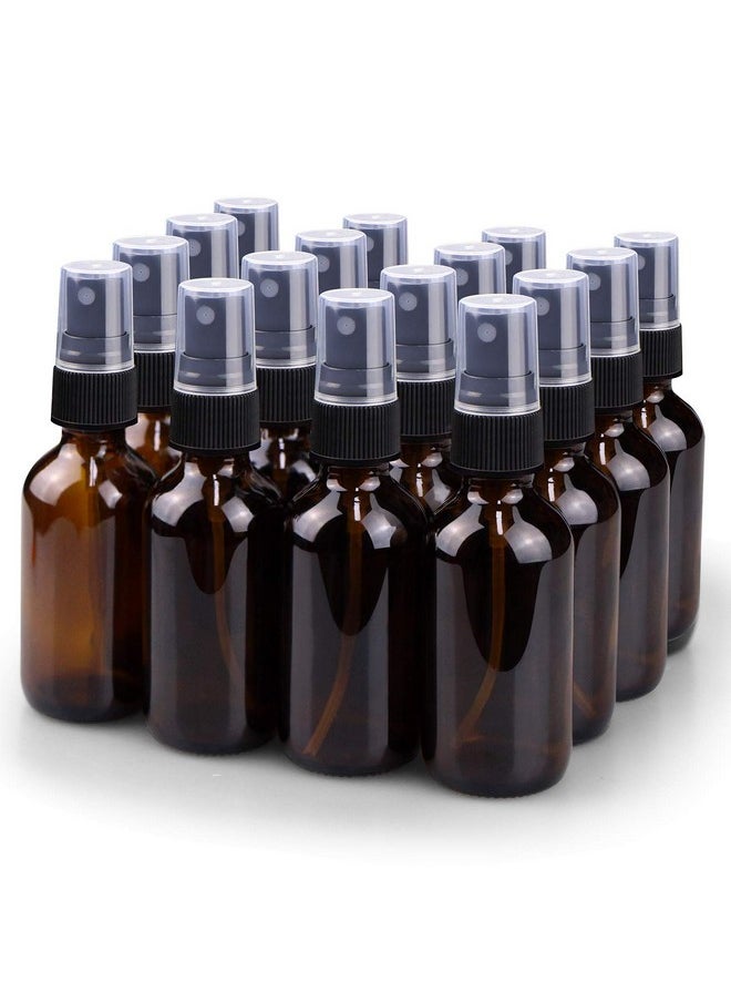 Wedama - Spray Bottle, 2 Oz Fine Mist Glass Spray Bottles, Little Refillable Liquid Containers For Watering Flowers Cleaning (16 Pack, Amber) - Image 1