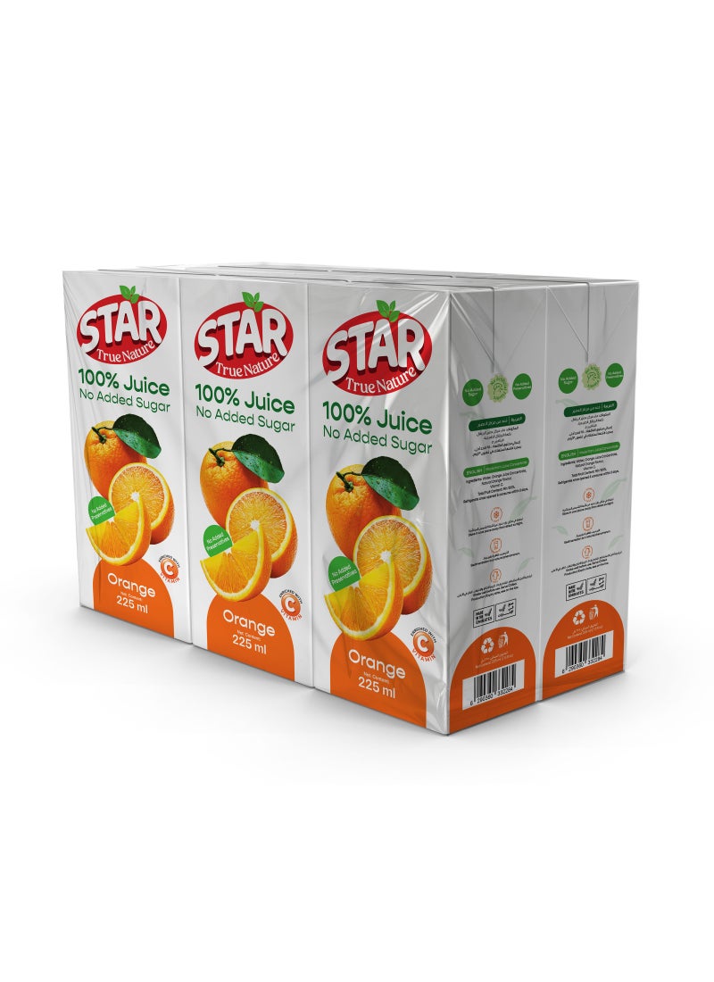 Star Orange 100% Juice Tetra Promo Pack Carbonated Soft Drink - Image 1