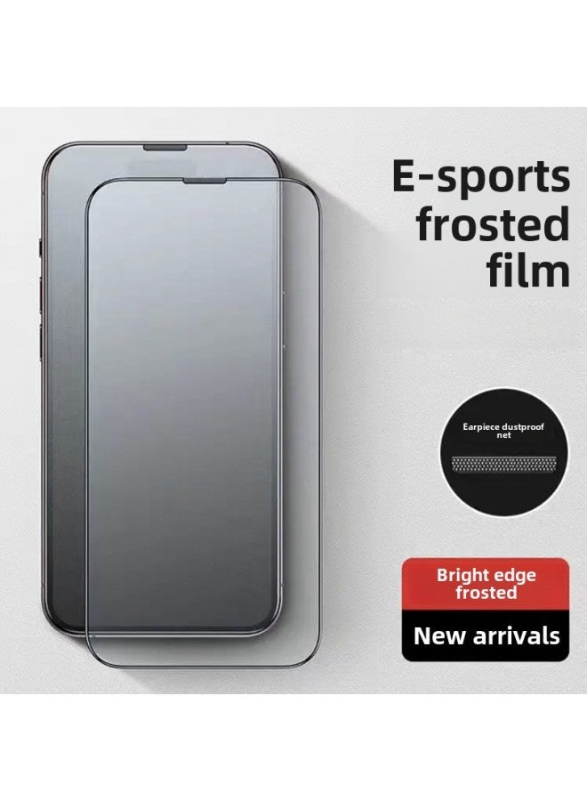 Iphone16pro Frosted Tempered Film Apple 13 Mobile Phone Film Anti-peep Applicable 15promax Glass Film IP14-Color:Dustproof Net  (with Packaging)-Dimensions:iPhoneX/XS