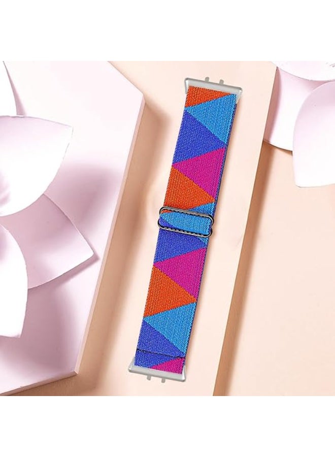 Samsung Galaxy Fit3 Strap , Comfortable Soft and Adjustable Woven Elastic Nylon multi Color Strap - Image 3