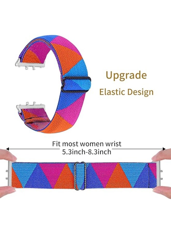 Samsung Galaxy Fit3 Strap , Comfortable Soft and Adjustable Woven Elastic Nylon multi Color Strap - Image 2