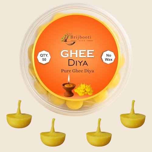 Brijbooti Ghee Diya for Puja – 100 Ghee Wicks (Pack of 2) | Ready to Use Ghee Diya batti for Pooja | Long Lasting 30 Min Burn Time | Easy to Use Puja Batti for Aarti - Image 4
