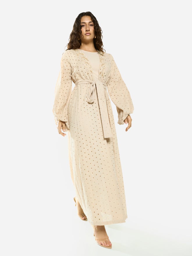 House of Moda Layered Overlay Relaxed Jalabiya - Image 5