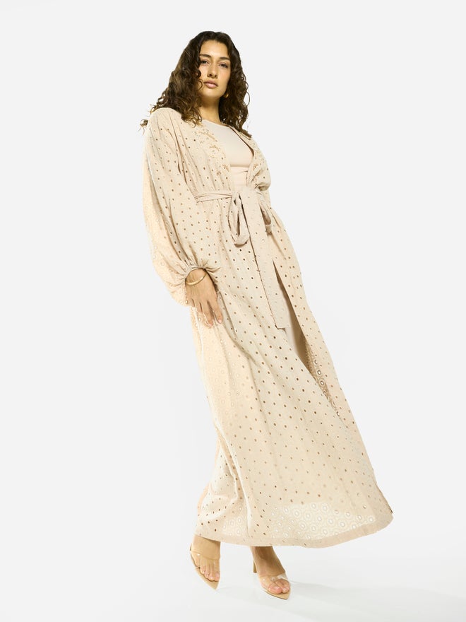 House of Moda Layered Overlay Relaxed Jalabiya - Image 3