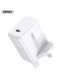 REMAX RPU121 33W Fast Charger, Type C, USB C 4X Faster, Wall Charger, Safe with Smart Chip, Overheating Projection, for phones, laptops, and tablets, White  - Image 1