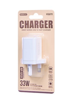 REMAX RPU121 33W Fast Charger, Type C, USB C 4X Faster, Wall Charger, Safe with Smart Chip, Overheating Projection, for phones, laptops, and tablets, White  - Image 3