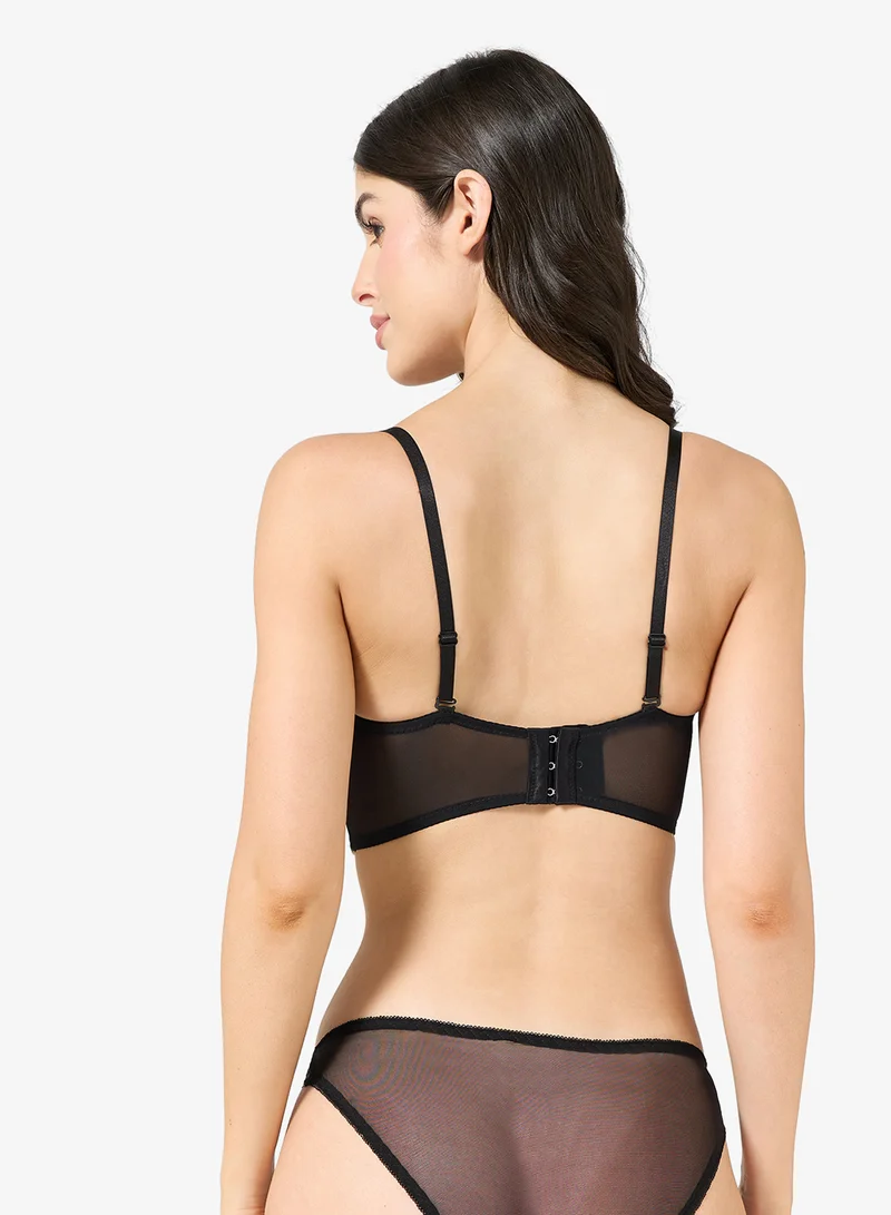 Ginger Lace Detail Bralette & Brief Set